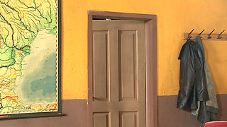 Teacher Fucks Student on Desk Until She Squirts All Over Me