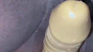 Rubbing My Clit Riding Mounted Dildo