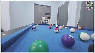 Thai Girl Climbed The Pool Table... And Got F*cked Hard!