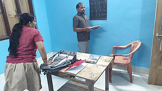 Desi Indian 18 Years Old College Girl Sex with Her Teacher in Class Room, When Teacher Is Studying, Desi Indian Girl XXX Video