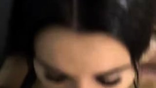 Extreme amateur pov blowjob by hot brunette latina