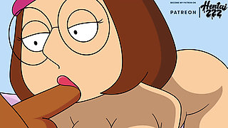 Family Guy Meg Griffin and Cleveland Creampie