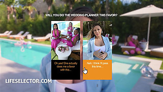 Naughty Bridesmaids Lia Lin, Lily Blossom And Malia Lenoir Entrtain Guest