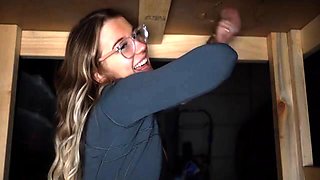 Busty amateur glory hole skank fucked