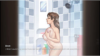 Summertime Saga - Debbie Shower and Nipple Slips