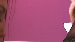 Michelle's Kittens Scene 2: Blonde and Brunette Voluptuous Lesbians Enjoy Their Dildo Together