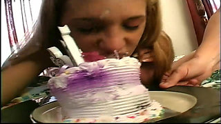 Blonde Babe's Wild Birthday Fuck with Dripping Cream Pie