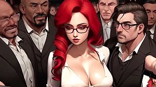 Public, anime porn, gangbang