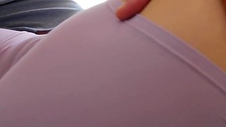 flexible yoga student stretched out