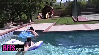 Bffs - Keisha Grey and her crazy gfs in swimsuit get wild in hot Summer Day by the pool