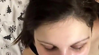 amateur MILF pounded hard gets a load in her mouth