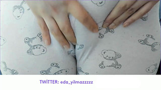 Cameltoe- Swollen Pussy- Masturbate with Pajama- Rubbing Pussy with Pajama