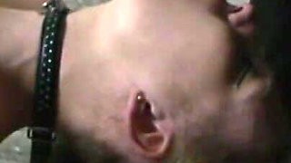 Humiliating pussy penetrated and pissing in mouth