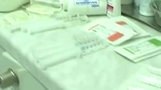 The caring woman humiliates the small cocked pig