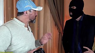 Amateur MILF Wife First Time Casting - Rough Threesome with Stranger & Cuckold Husband Watching in 4K