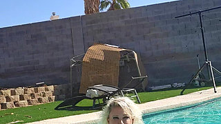 Fat Bimbo at the Pool