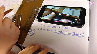 HIGH SCHOOLGIRL COMPILATION - Handjob again in MATH Class Under the Table and even a bit of Blowjob and Footjob. At HIGH School.