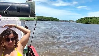 Hot Wives Gangbanged by Friends on a Boat in Salvador - Creampie & Moaning Action
