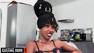 Big-Tits Ebony Teen Steven Hard Takes Rough Casting Pounding from Her Boyfriends Cock After Promising T