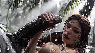 Lara Croft First Encounter with an African Tribal Group