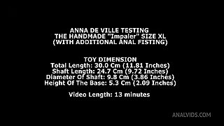 Anna de Ville Testing The Handmade Impaler Size XL (With Additional