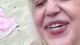 German Blonde Loves Outdoor Piss Games