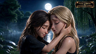 Elara and Nora have sex at the lake