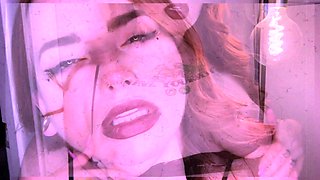 Latex slut solo anal masturbation