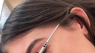 HOT TEEN 18+ Brunette Gives Hardcore Sloppy Blowjob Till My Dick Cant Take Anymore in POV