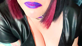 Queen Of Smoking Tina Snua Smoking A Cork Cigarette In Leather & Gloves