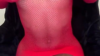 Squeezing My Tits Wearing Nipple Clamps Flashing My Hairy Pussy