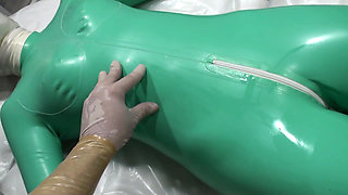 Latex Danielle relaxing in the ambulance