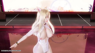 Mmd Gokuraku Jodo Ahri Sexy Striptease League of Legends Hentai Uncensored 4K 60fps