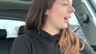 Canadian Hottie Gets off in the Drive Thru!