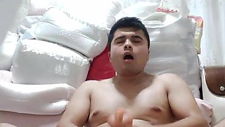 Turkish man ejaculating with a toy