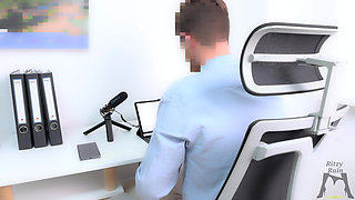 Secretary Ritzy Punished by Her Boss Rough Deepthroat Blowjob for Missed Deadline and a Messy Cum-face Finish