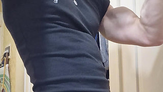 Showing My Cock and Muscles