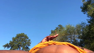 In the Middle of the Parking Flashing My Hairy Pussy