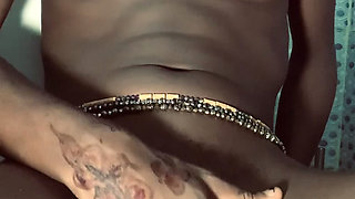 Hot ebony babe browngurl234 enjoys solo moment in the bathroom