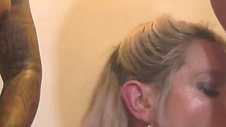 Fitness Slut Dresses as a Maid in a 3 Hole Creampie Gangbag