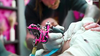 Nikolaz Zpageti And Lily Lu In Big Dicks With Couple Inked Foursome Merry Gets Tatted