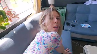 Deaf Guy Pounds MILF's Big Ass Rough and Cums Inside Creampie - Russian Homemade