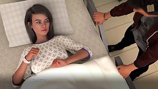 Busty blonde with big natural tits and a hot ass exploring her first experiences