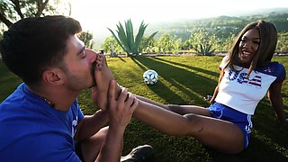 Outdoor Cock Riding With Athletes Dave Candle And Lana Gee