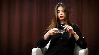 Cute Girl Irina Is Enjoying a Marlboro Red in Her First Smoking Video Ever (hd)