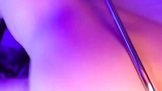 Riding Huge Dildo with Hook in Asshole
