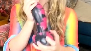 Soapyfate Sucks Monster Dildo