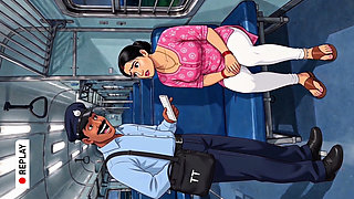Part 2 No Ticket in the Train - Desi Wife's Sex with Ticket Checker Ai Cartoon Video