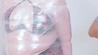 Lacey's Saran Wrap Enigma: Bound for Intense Pleasure