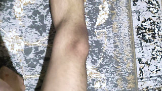 Mistress Footjob Snd Ballbusting Slave at Home